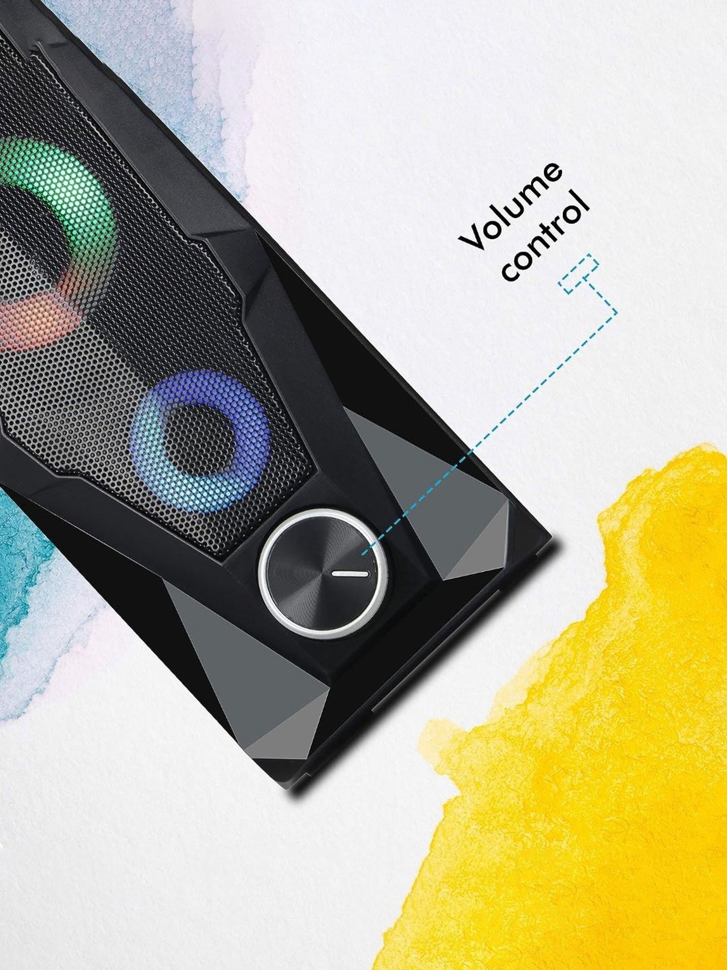 Zebronics Zeb-Warrior 10W 2.0 Channel RGB Multimedia Speaker (Black)