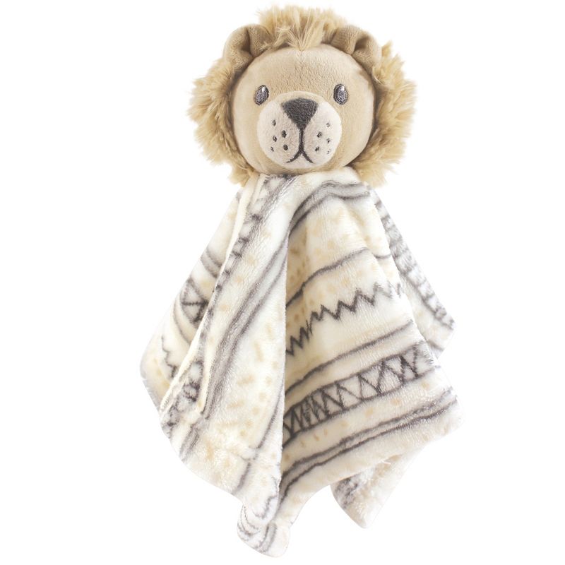 Hudson Baby Infant Boy Plush Blanket with Security Blanket, Boy Gray Fox, One Size