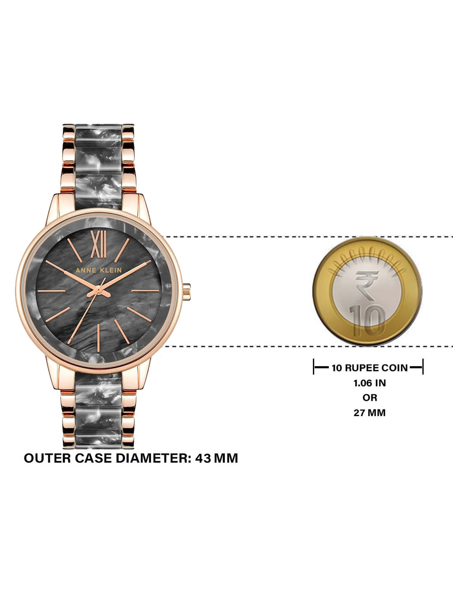 Anne Klein NDAK1412GYRG Trend Analog Watch for Women