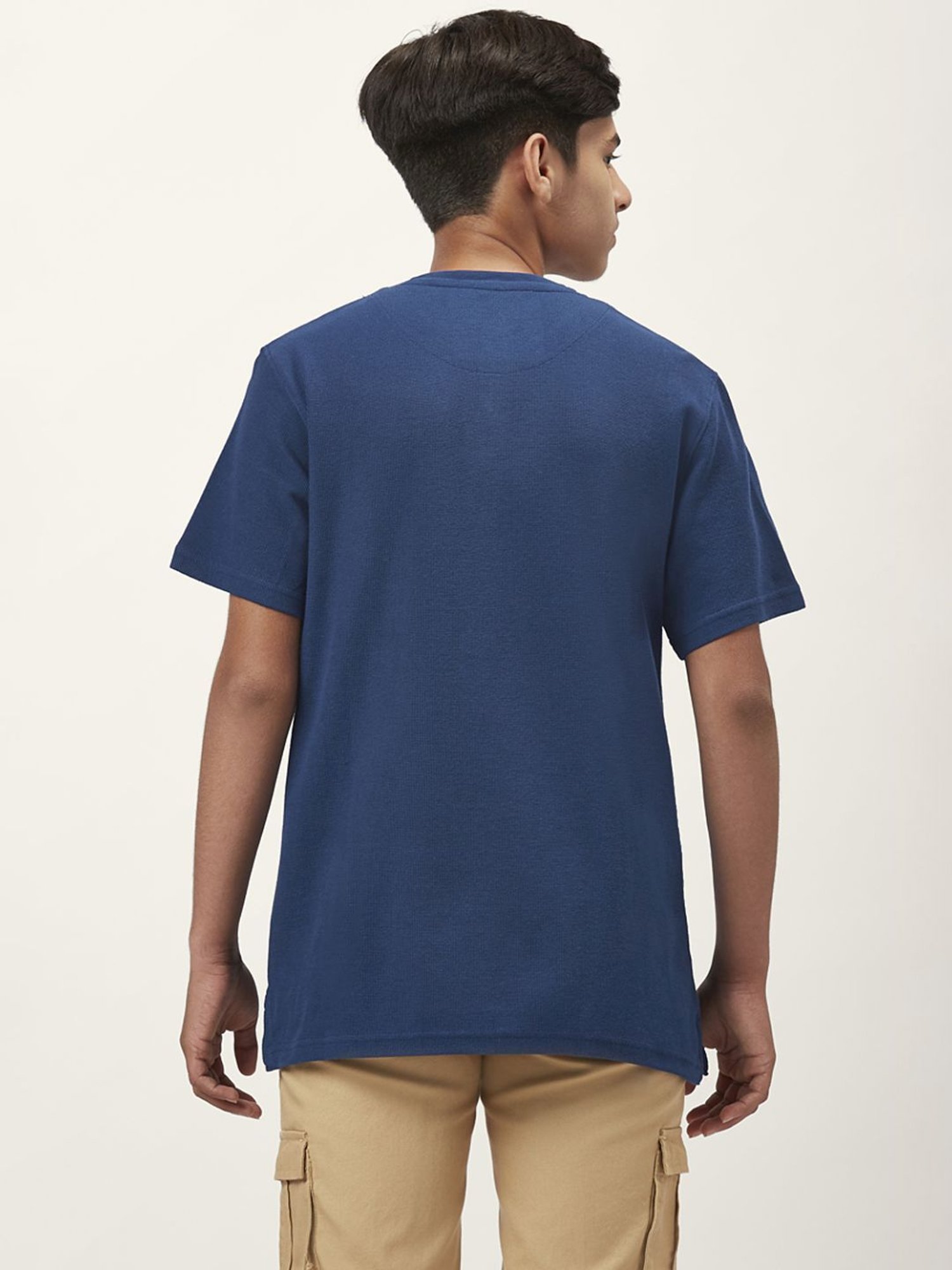 Coolsters by Pantaloons Kids Navy Cotton Regular Fit T-Shirt