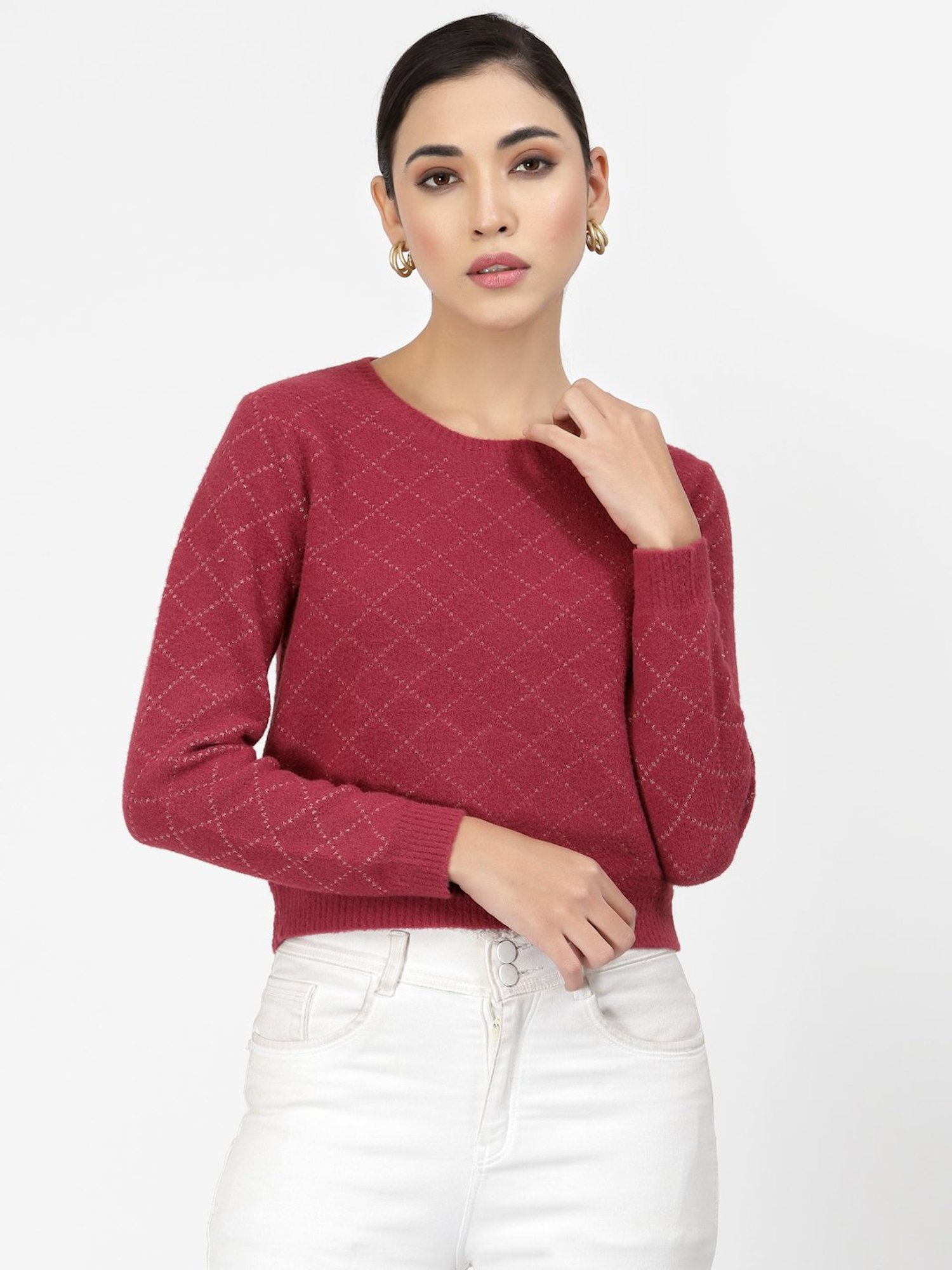 Juelle Wine Check Pullover