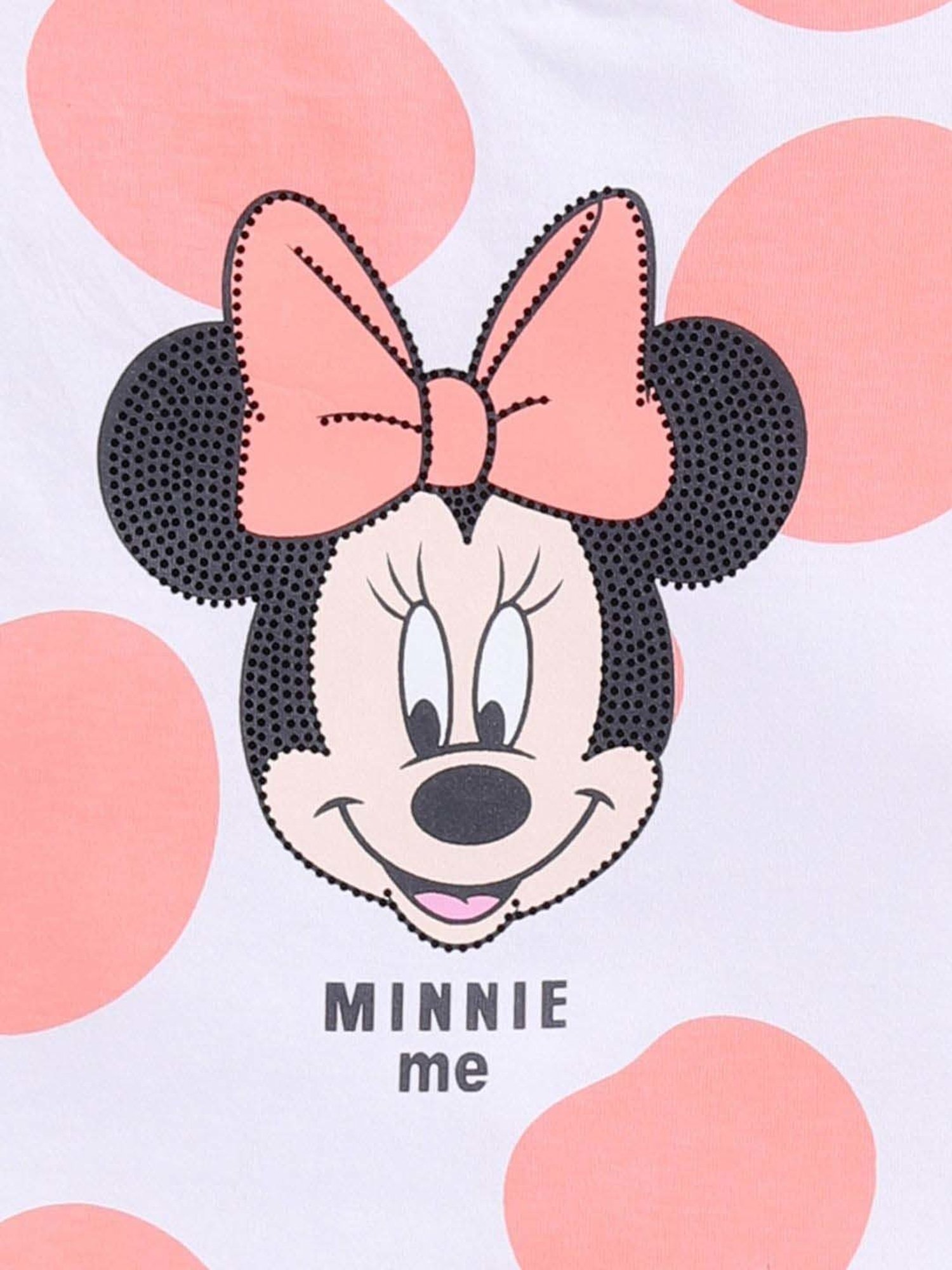 ANNIE Girls Peach & White Cotton Printed Top & Short sets