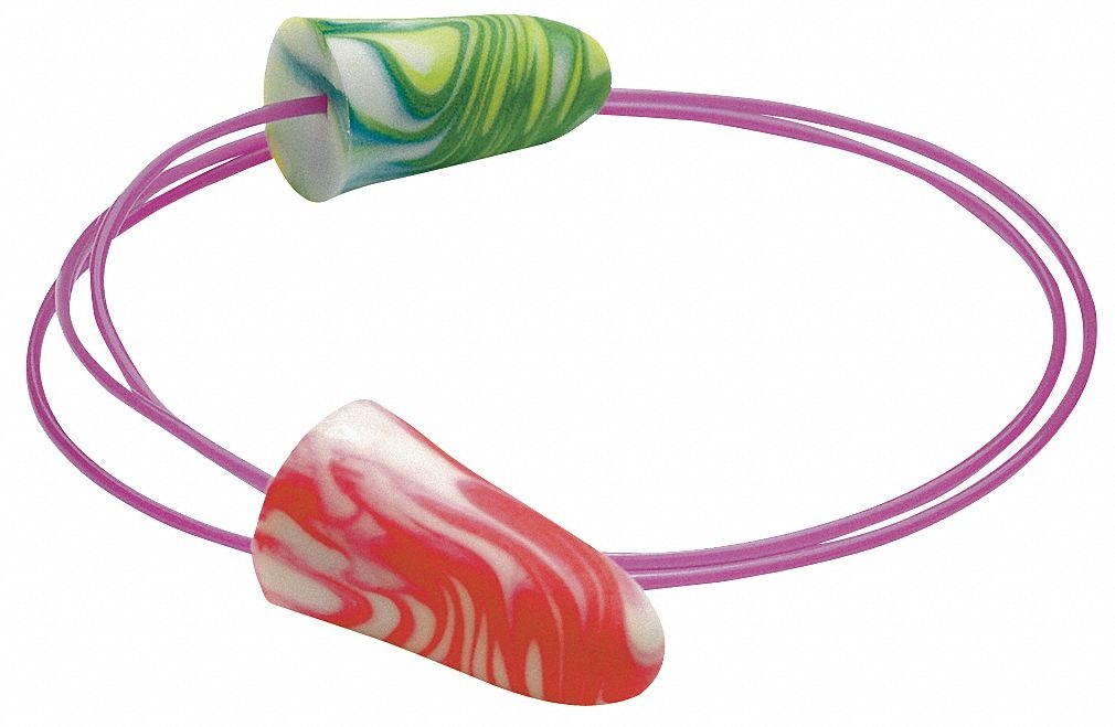 Moldex SparkPlugs Single-Use Earplugs Corded 33NRR Asst. Colors 100 Pairs 6654