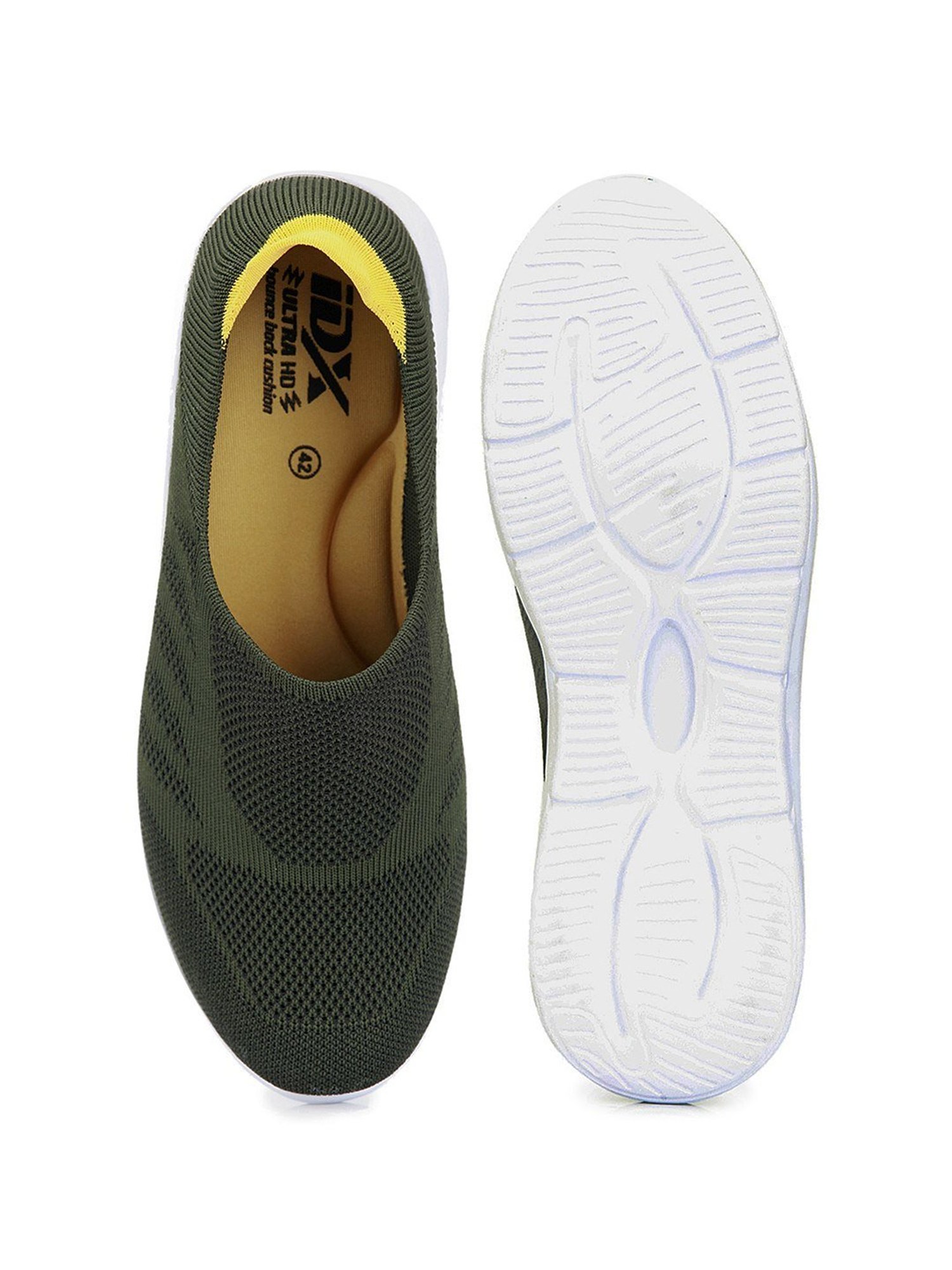 ID Men's Olive Walking Shoes