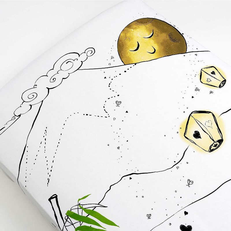 JumpOff Jo Fitted Crib Sheet - Cotton Crib Sheet for Standard Sized Crib Mattresses - Hypoallergenic and Breathable - 28 x 52 Inches - Playful Pandas