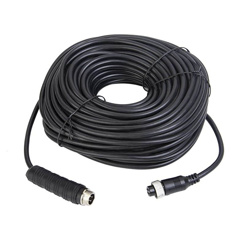 16FT 5M Car Video Extension Cable 4Pin Aviation Waterproof Shockproof for CCTV Rearview Camera Truck Trailer Camper Bus Motorhome Vehicle Backup Monitor System