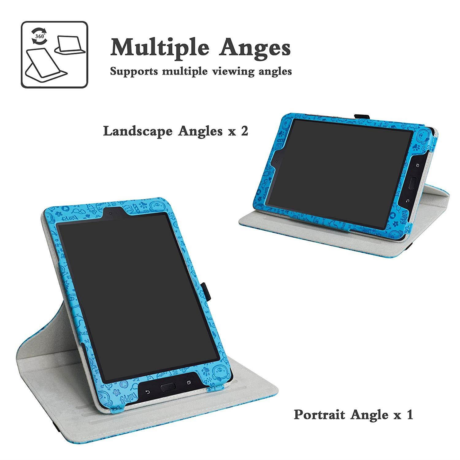 ZenPad Z8s ZT582KL / Z8 ZT582KL-VZ1 Rotating Case,Mama Mouth 360 Degree Rotary Stand With Cute Pattern Cover For 7.9" Asus ZenPad Z8s ZT582KL / Z8 ZT582KL-VZ1 Android 7.0 Tablet,Blue