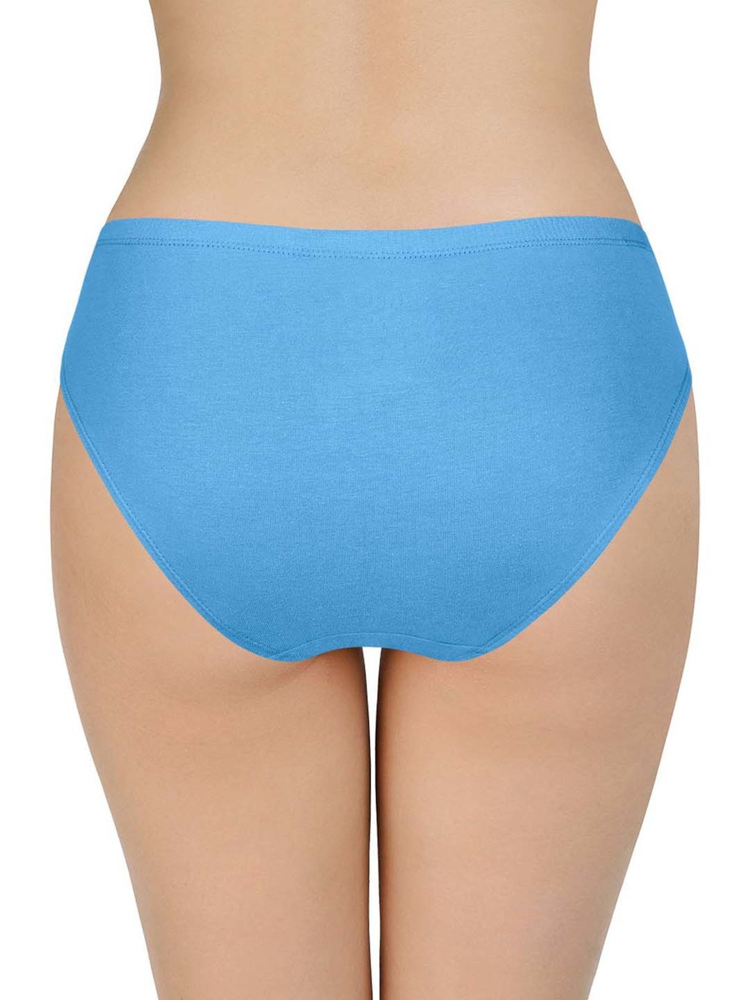 Every De by Amante Pink & Blue Cotton Bikini Panties - Pack Of 3
