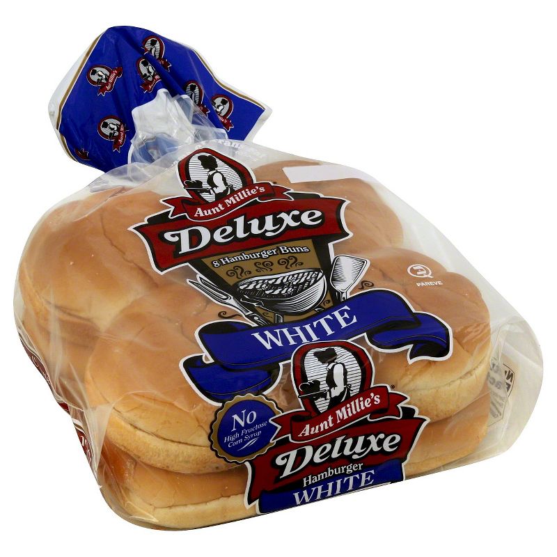 Aunt Millie's Deluxe Hamburger Buns - 17oz/8ct
