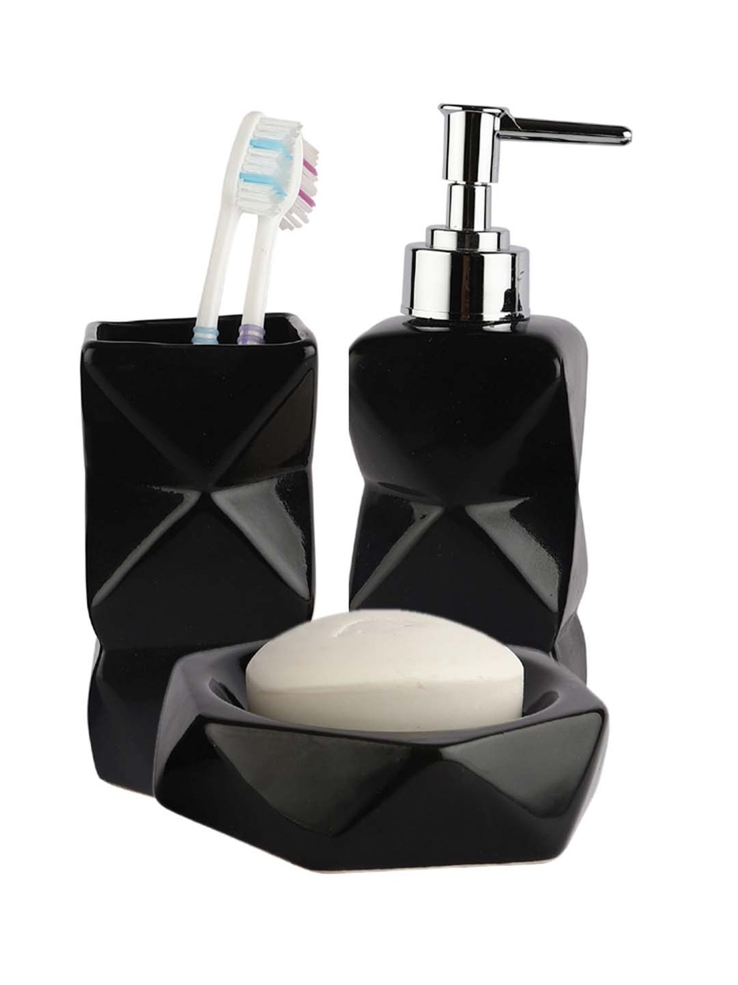 VarEesha Aztec Multicolor Ceramic Bath Accessories - Set of 2