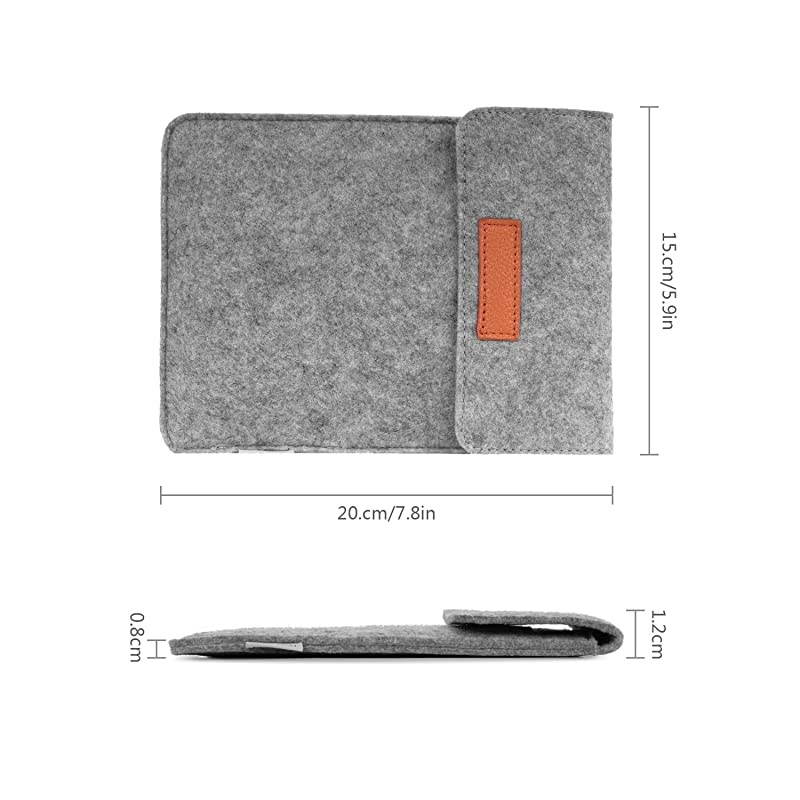 Sleeve for Kindle PaperwhiteKindle Voyage Protective Felt Cover Case Pouch Bag for  Kindle PaperwhiteVoyageKindle8th Gen 2016 Kindle Oasis 6Inch EReader Light Gray
