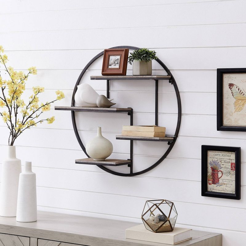 Bryson Industrial Circular Shelf - FirsTime