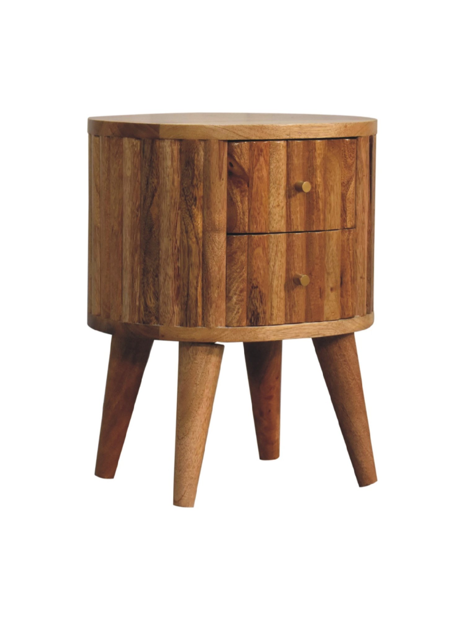 Ikiriya Avina Solid Dark Brown Wood End Table