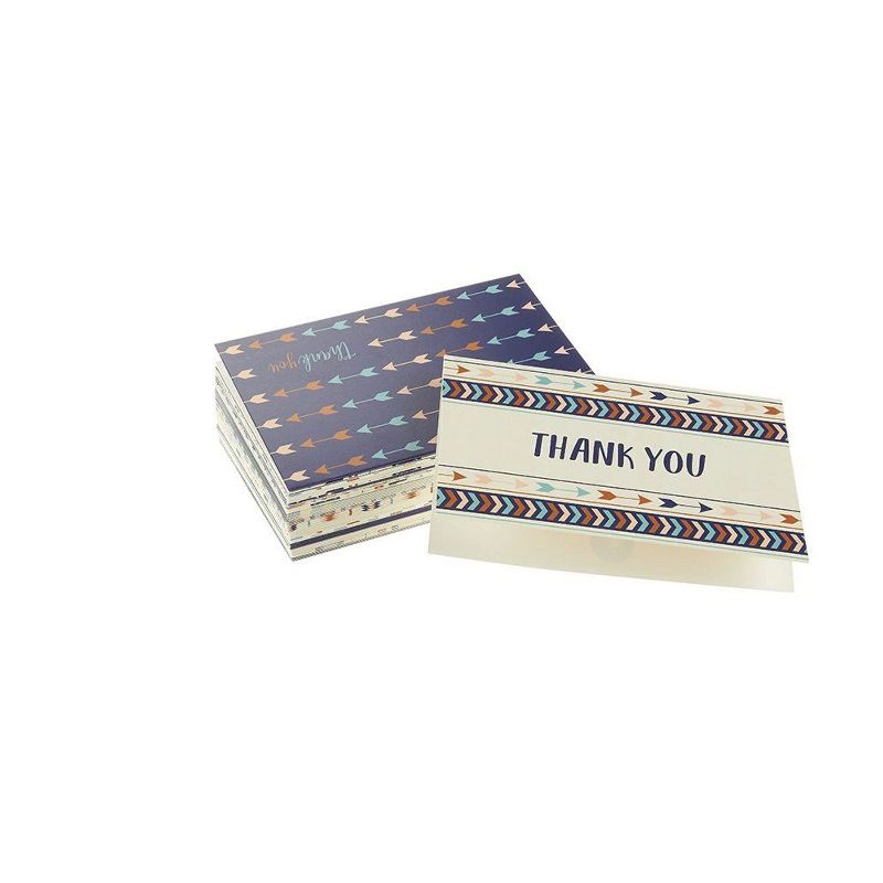Juvale 48-Pack Assorted Tribal Greeting Cards Sets - Happy Birthday, Thank You, Blank, 12 Design, 4x6 in