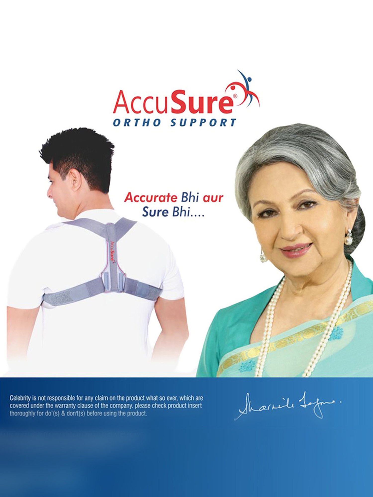 AccuSure Clavicle Brace With Velcro For Immobilize, Stabilize & Align Clavicle Fractures - Size-XL