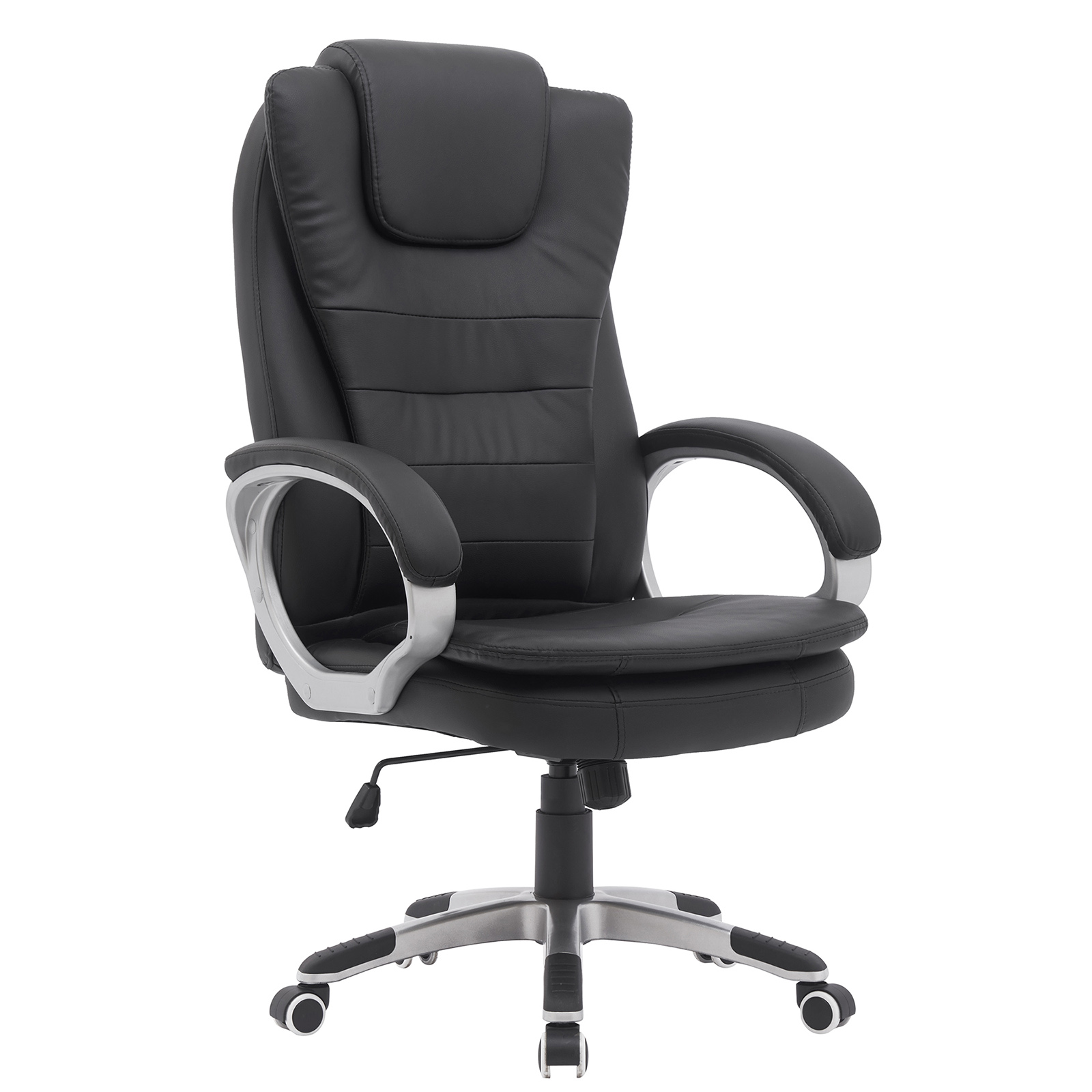 YOUTHUP Office Chair Computer High Back Adjustable Ergonomic Desk Chair Executive PU Leather Swivel Task Chair with Armrests Lumbar Support,White