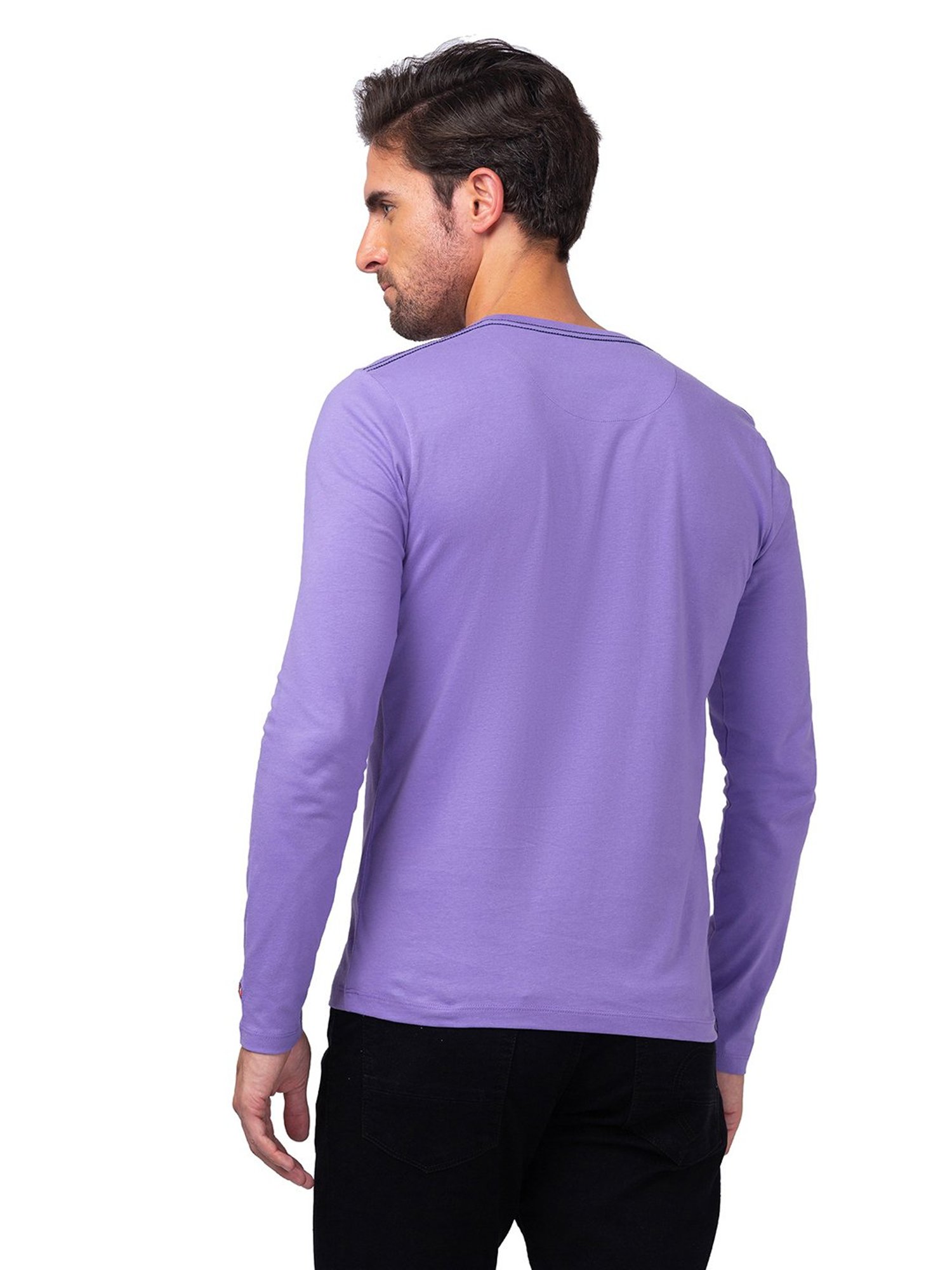 Being Human Purple Regular Fit Printed Crew T-Shirt