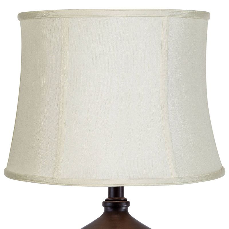 Imperial Shade Creme Classic Medium Drum Lamp Shade 14" Top x 16" Bottom x 12" High (Spider) Replacement with Harp and Finial