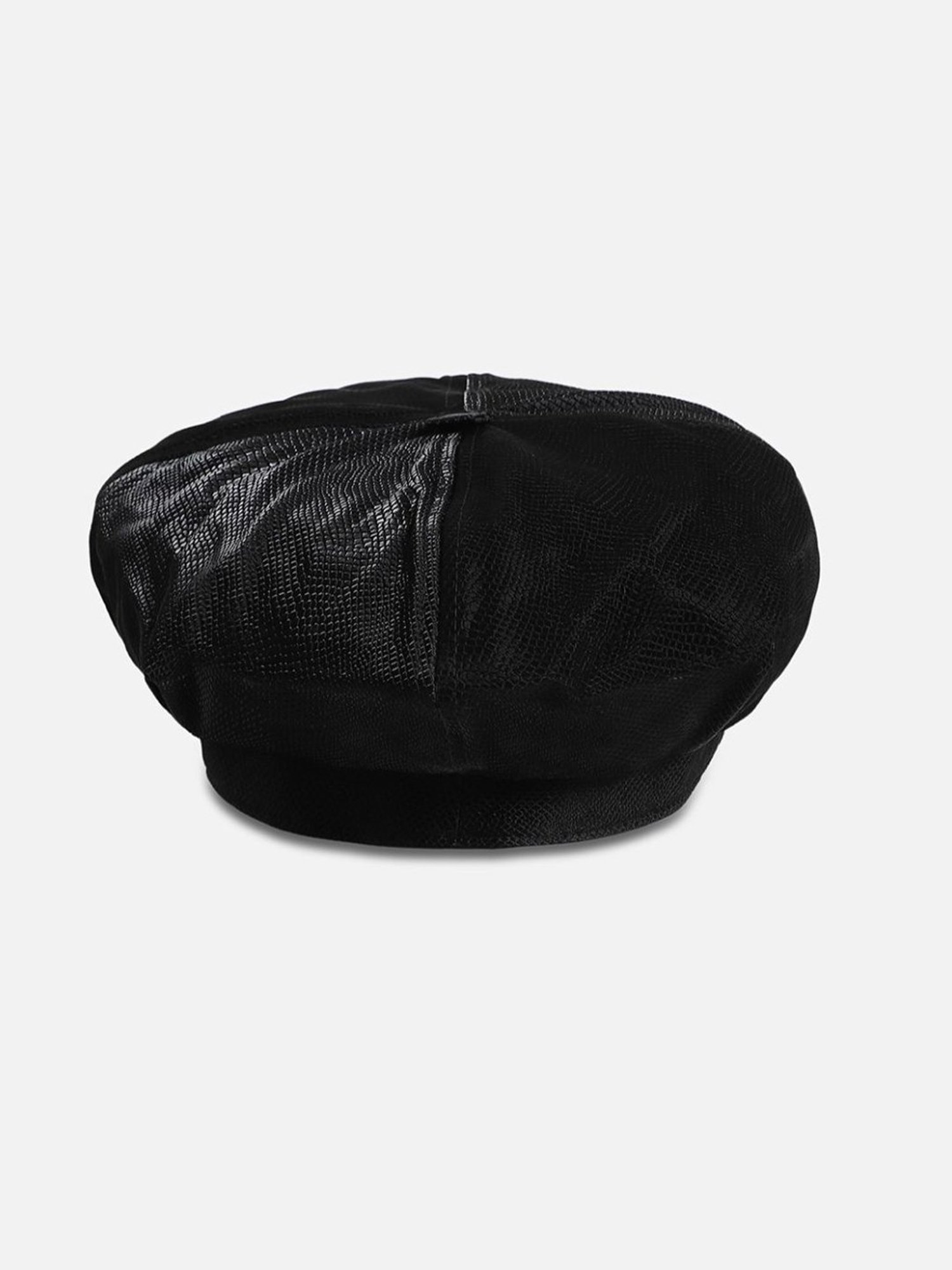 HauteSauce Black Textured Beret Cap