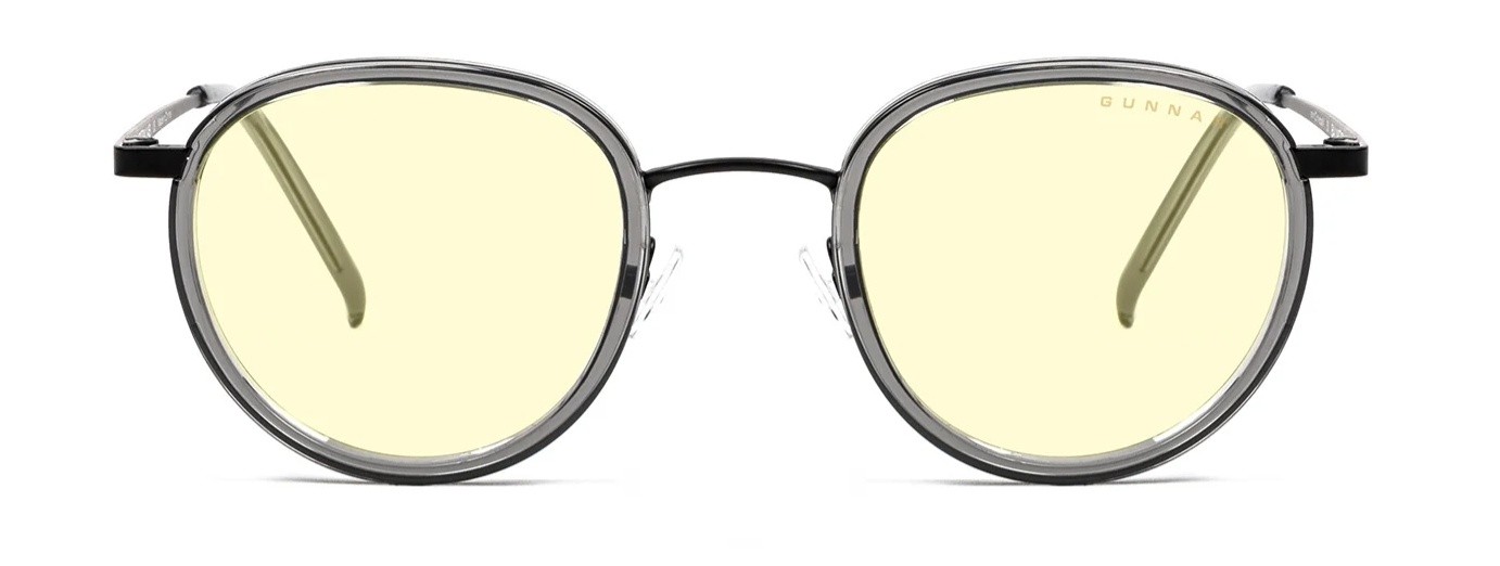 GUNNAR Gaming and Computer Eyewear/Atherton, Amber Tint - Patented Lens, Reduce Digital Eye Strain, Block 65% of Harmful Blue Light (Onyx Frame, Amber Lens) - PC; Mac; Linux