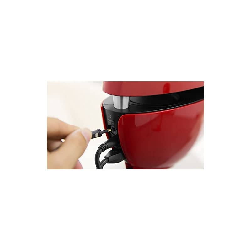 USA e25HD Luna Eclipse HD 20 Bluetooth Speakers with Digital Optical Input Red