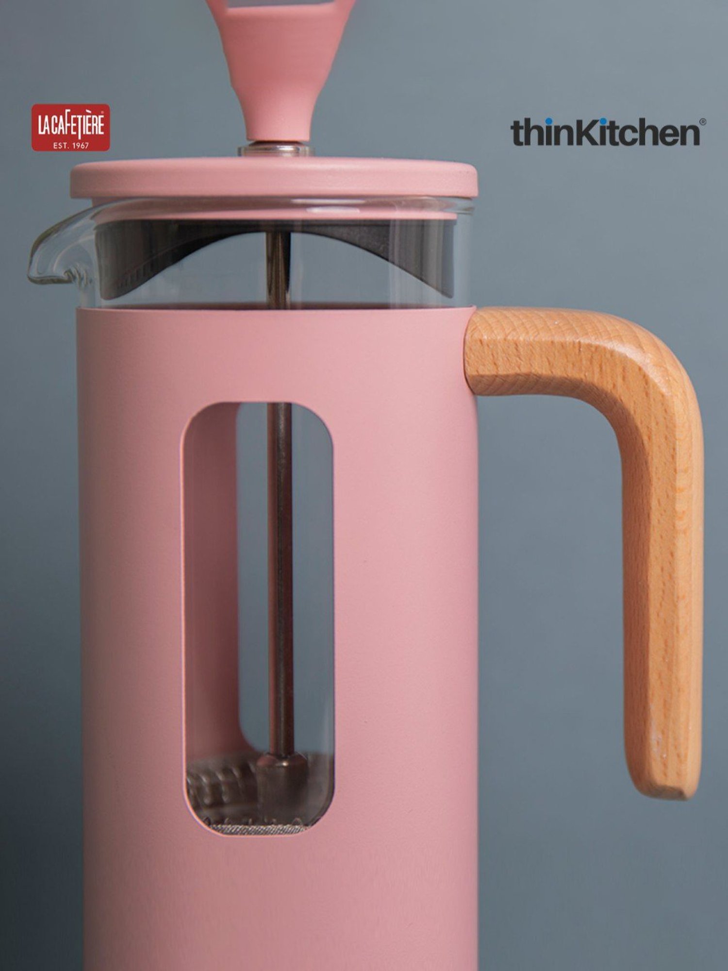 La Cafetiere Pink Stainless Steel Coffee Maker (350ml)