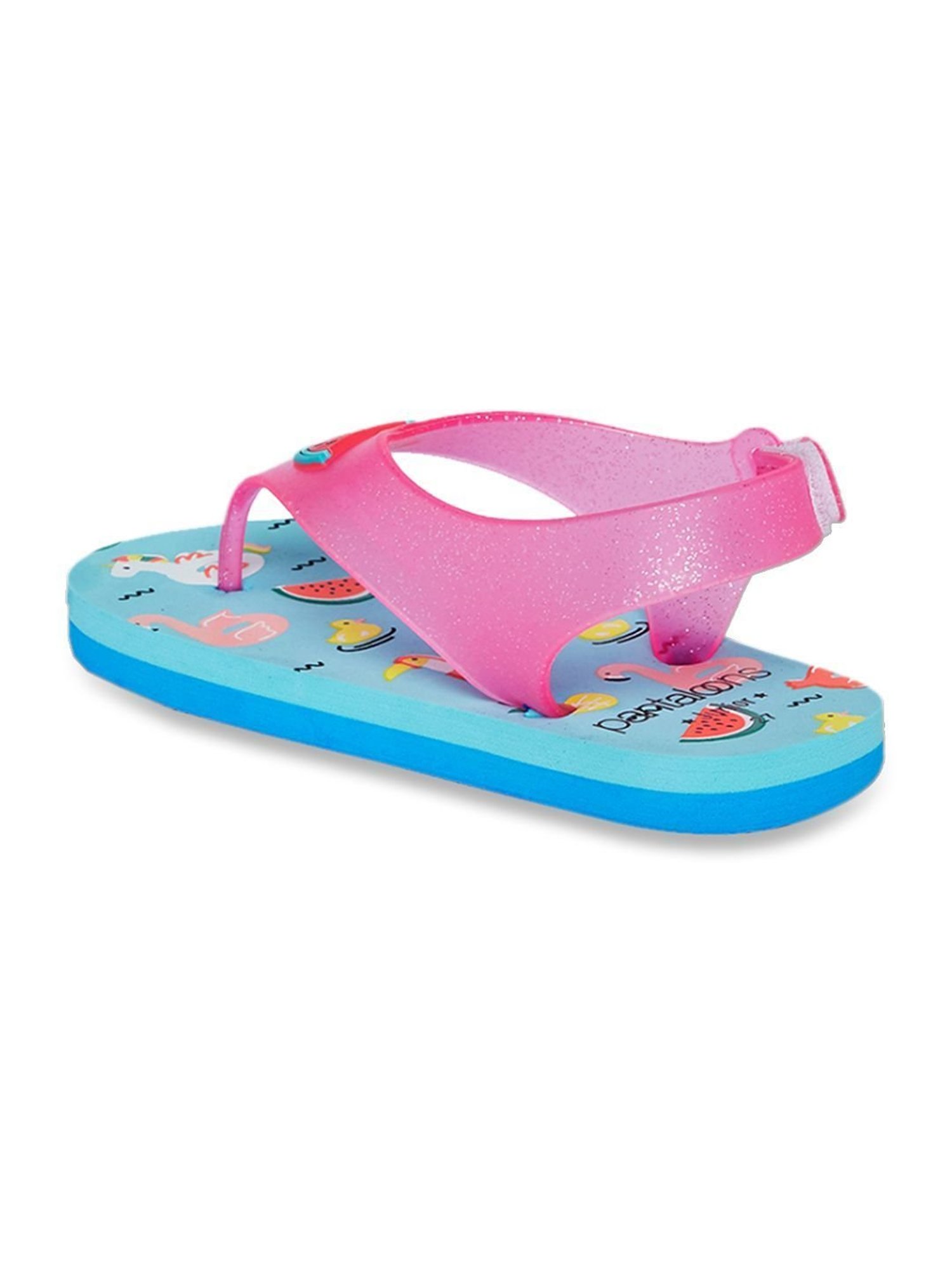 Pantaloons Junior Pink & Blue Flip Flops