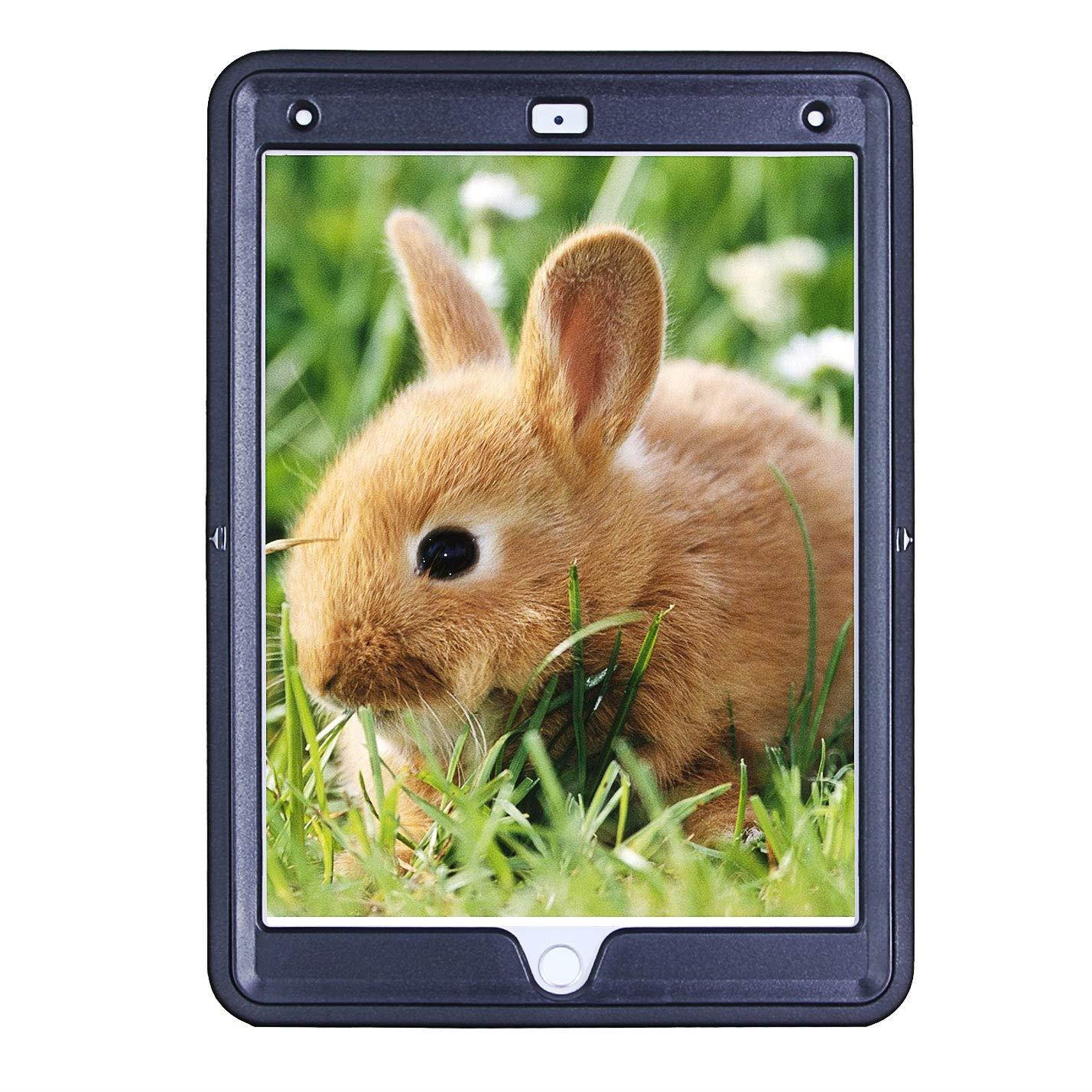 Cellular360 Shockproof Case for iPad Mini 4, Car Headrest Mount Case with 360 Degrees Swivel Stand, Adjustable Handle and Shoulder Strap (Black)