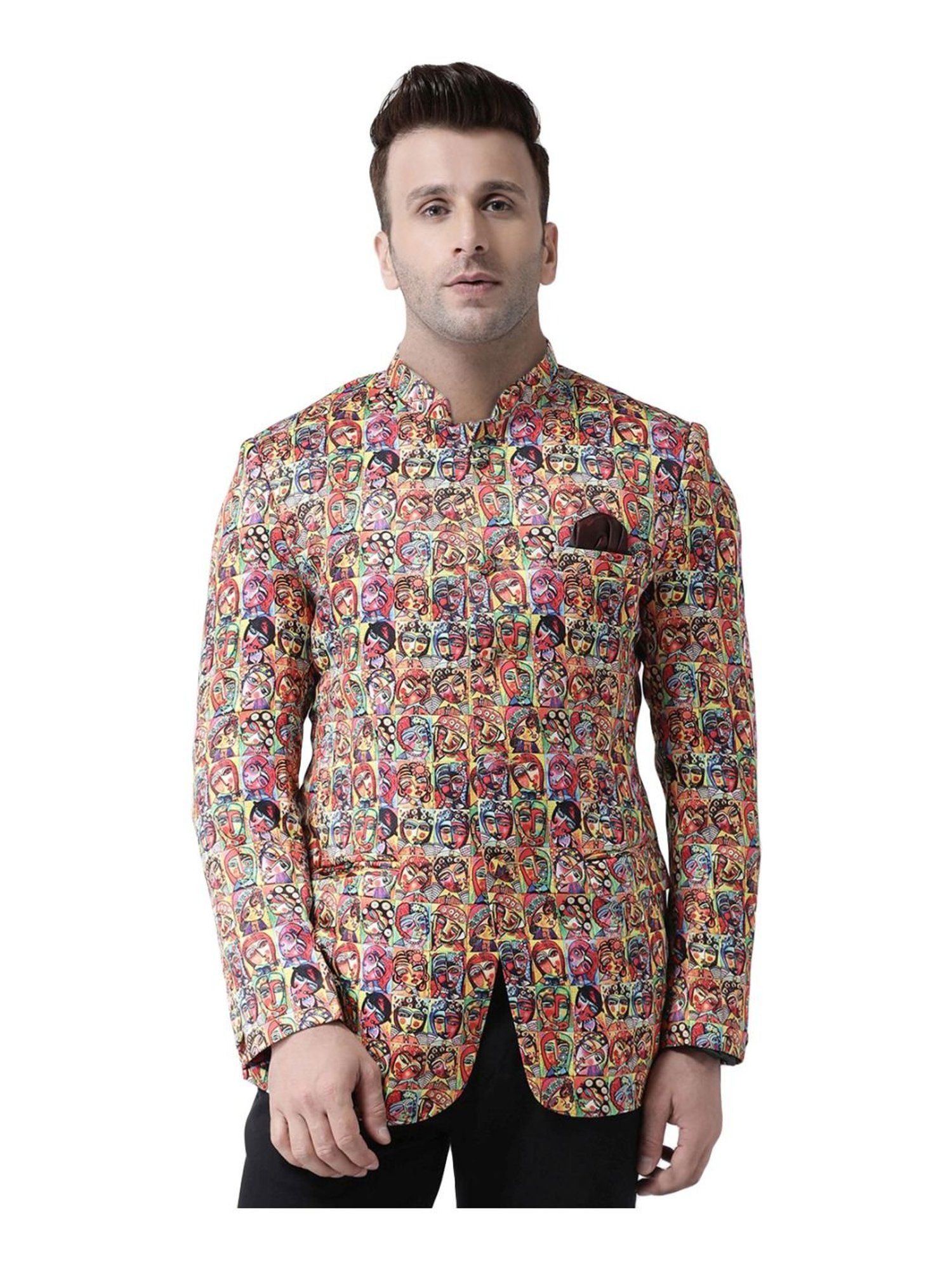 Hang Up Multicolor Regular Fit Printed Blazer