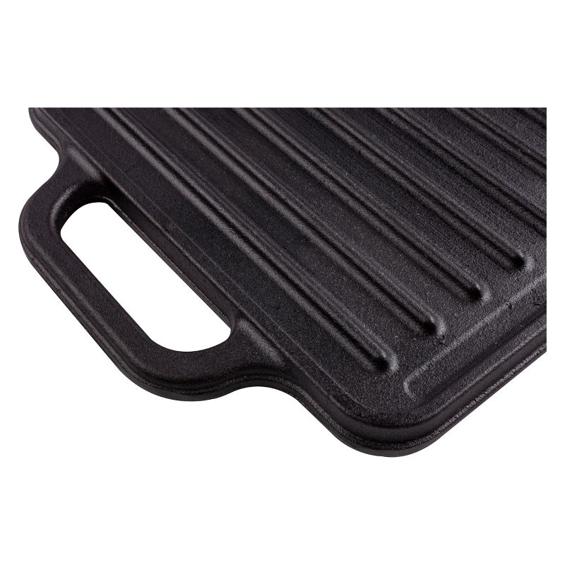 Victoria Rectangular Reversible Cast Iron Griddle Grill - 12.5" x 7.5"