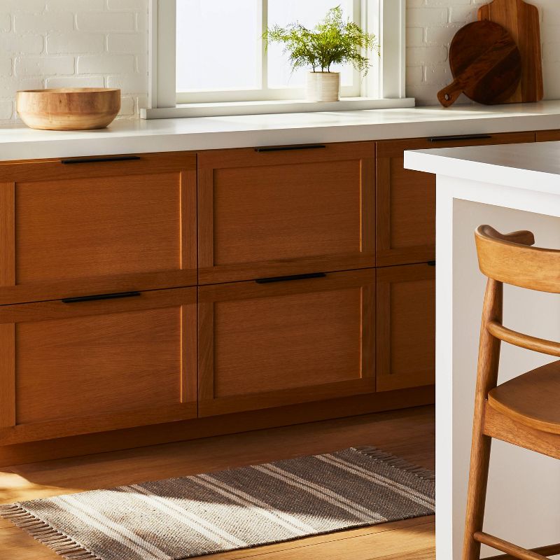 2'1"x3'2" Indoor/Outdoor Scatter Striped Rug Tan - Threshold™ designed with Studio McGee