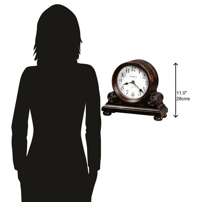 Howard Miller 635150 Howard Miller Murray Mantel Clock 635150 Worn Black (Brown Undertone)