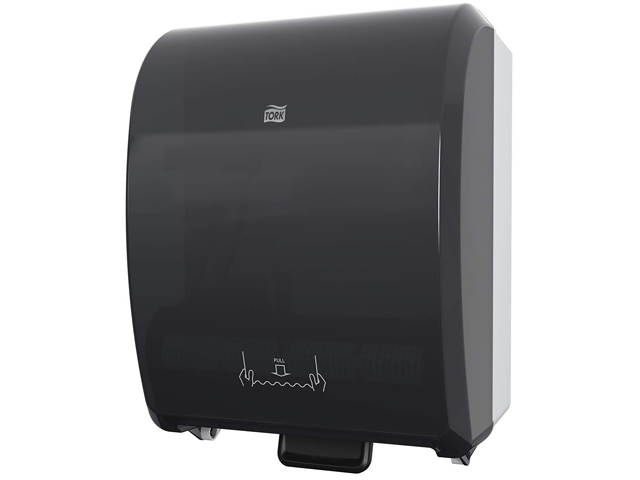 Tork 772728 Mechanical Hand Towel Roll Dispenser, 12.32" x 9.32" x 15.95" H71 System, Black