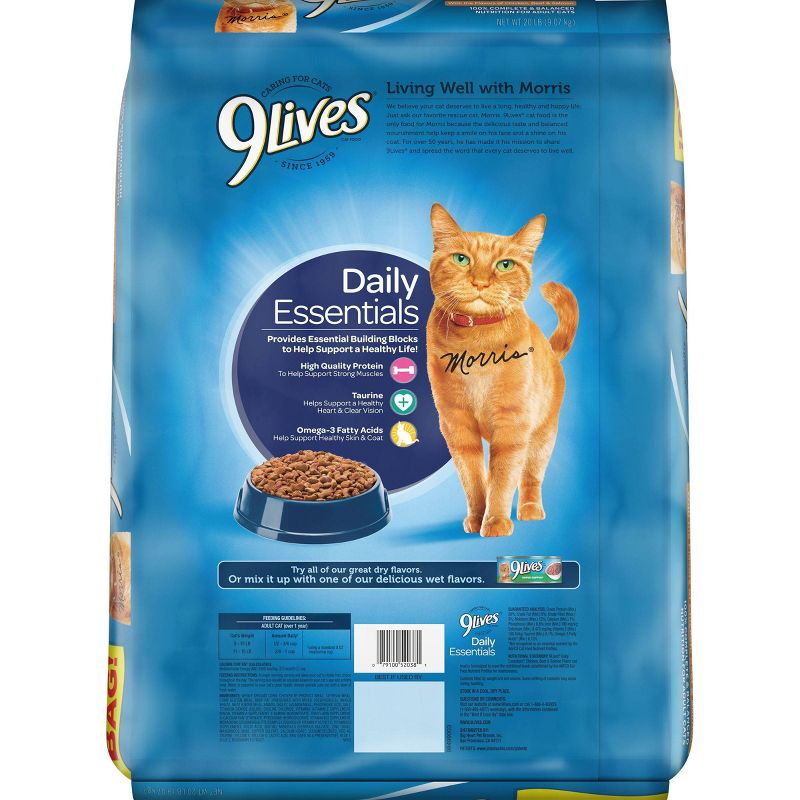9Lives Daily Essentials Adult Salmon, Chicken and Beef Dry Cat Food - 20lbs