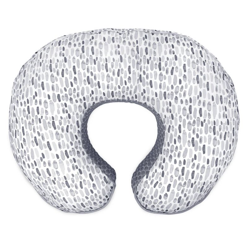 Boppy Luxe Feeding and Infant Support Pillow - Gray Watercolor Brushstroke Textured