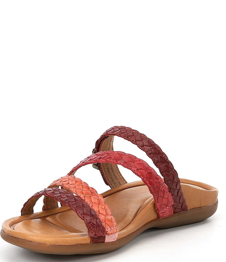 Aetrex Brielle Woven Leather Wedge Sandals