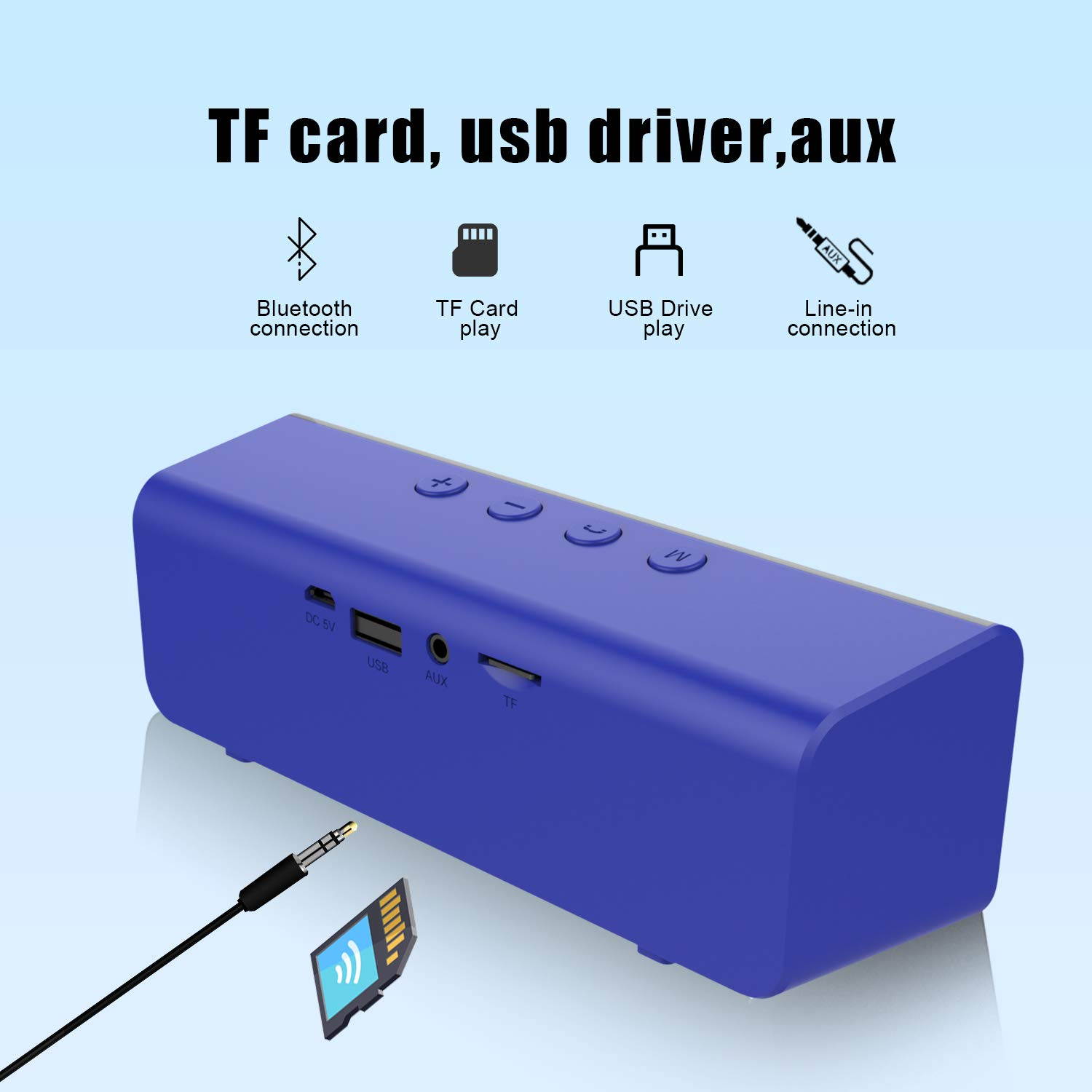 ZEALOT S31 Portable Bluetooth Speakers, Wireless Bluetooth Speaker with Loud Stereo Sound,Exceptional Bass Indoor/Outdoor 33 ft Bluetooth Range Built-in Mic,Perfect for Home, iPhone,Samsung(Red)