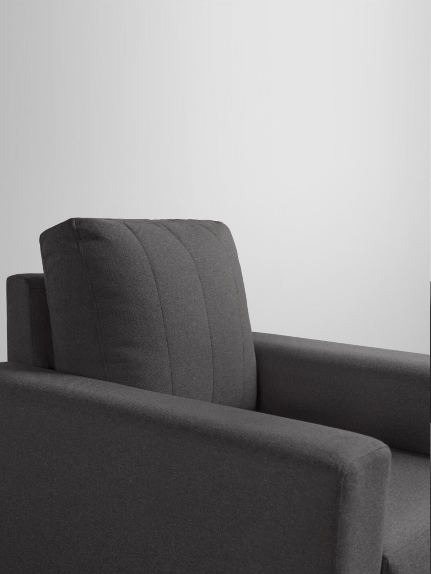 Sleepyhead Bae Woody Brown Fabric 1 Seater Sofa