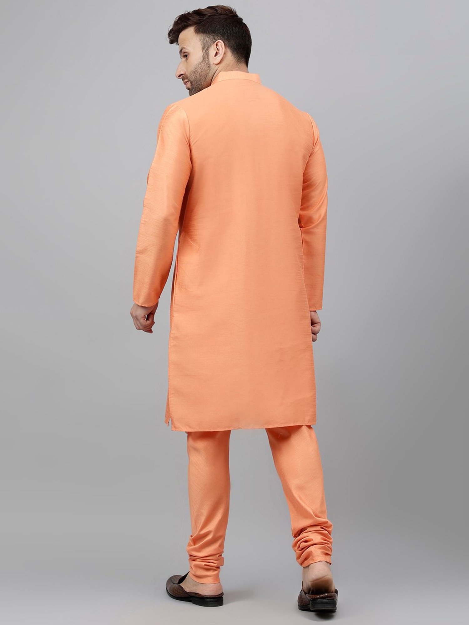 Hangup Peach Regular Fit Kurta & Churidar Set