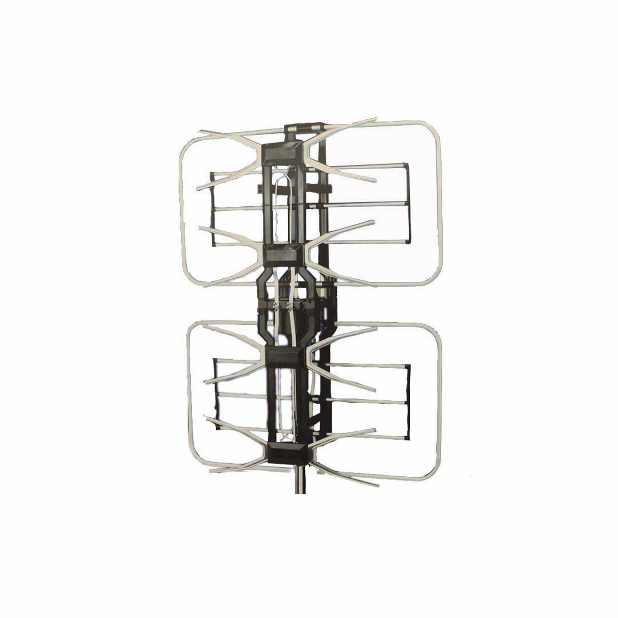 31.5" Silver and Black Remote Controlled Rotating Digital Outdoor Amplified HDTV Antenna