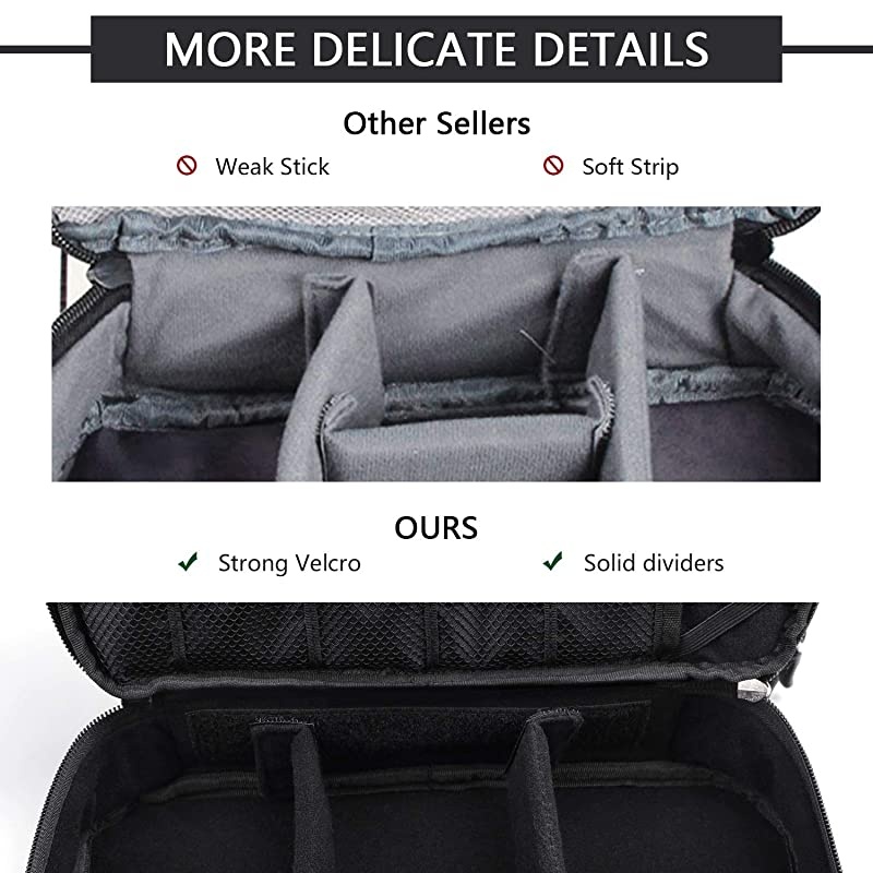 Electronics Organizer  Electronic Accessories Cable Organizer Bag Double Layer Travel Cable Storage Bag for Cables Laptop Charger Tablet Up to 11 and MoreThick LargeAll Black