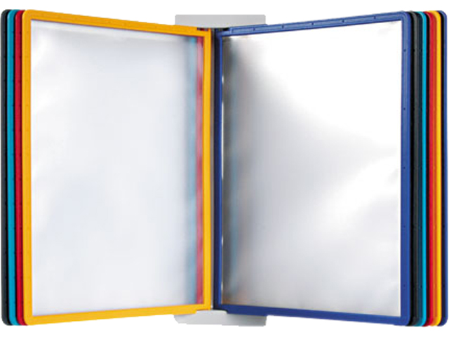 Durable 5612-00 InstaView Expandable Desktop Reference System with Assorted Borders, 10 Panels