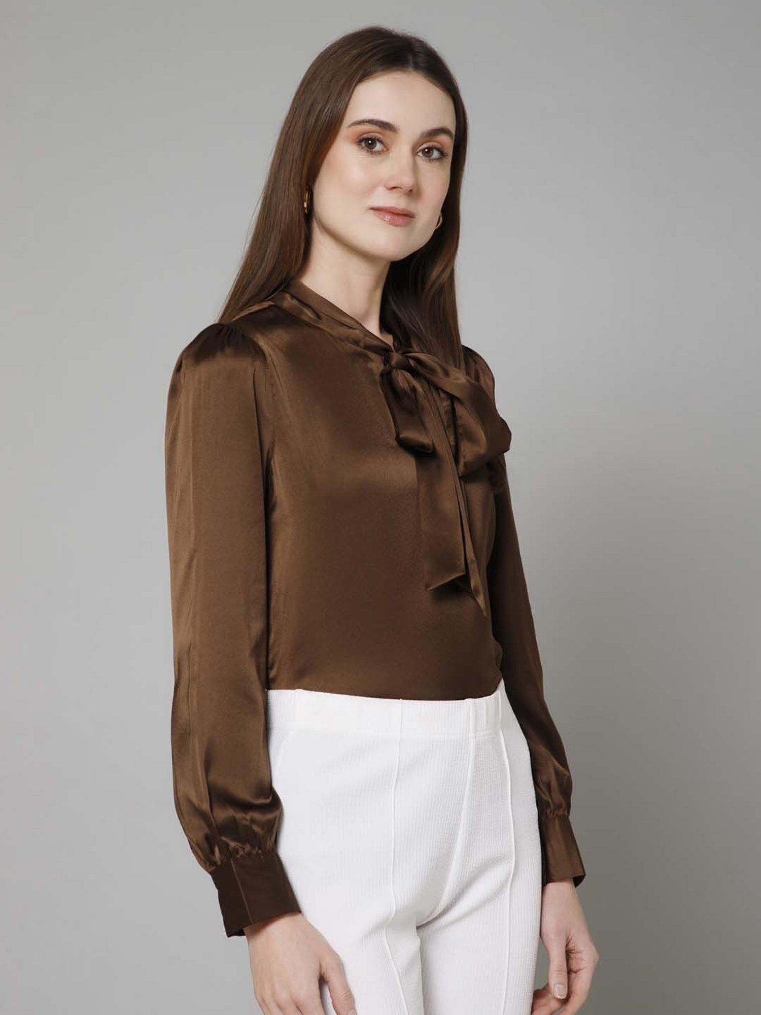PURYS Brown Regular Fit Top