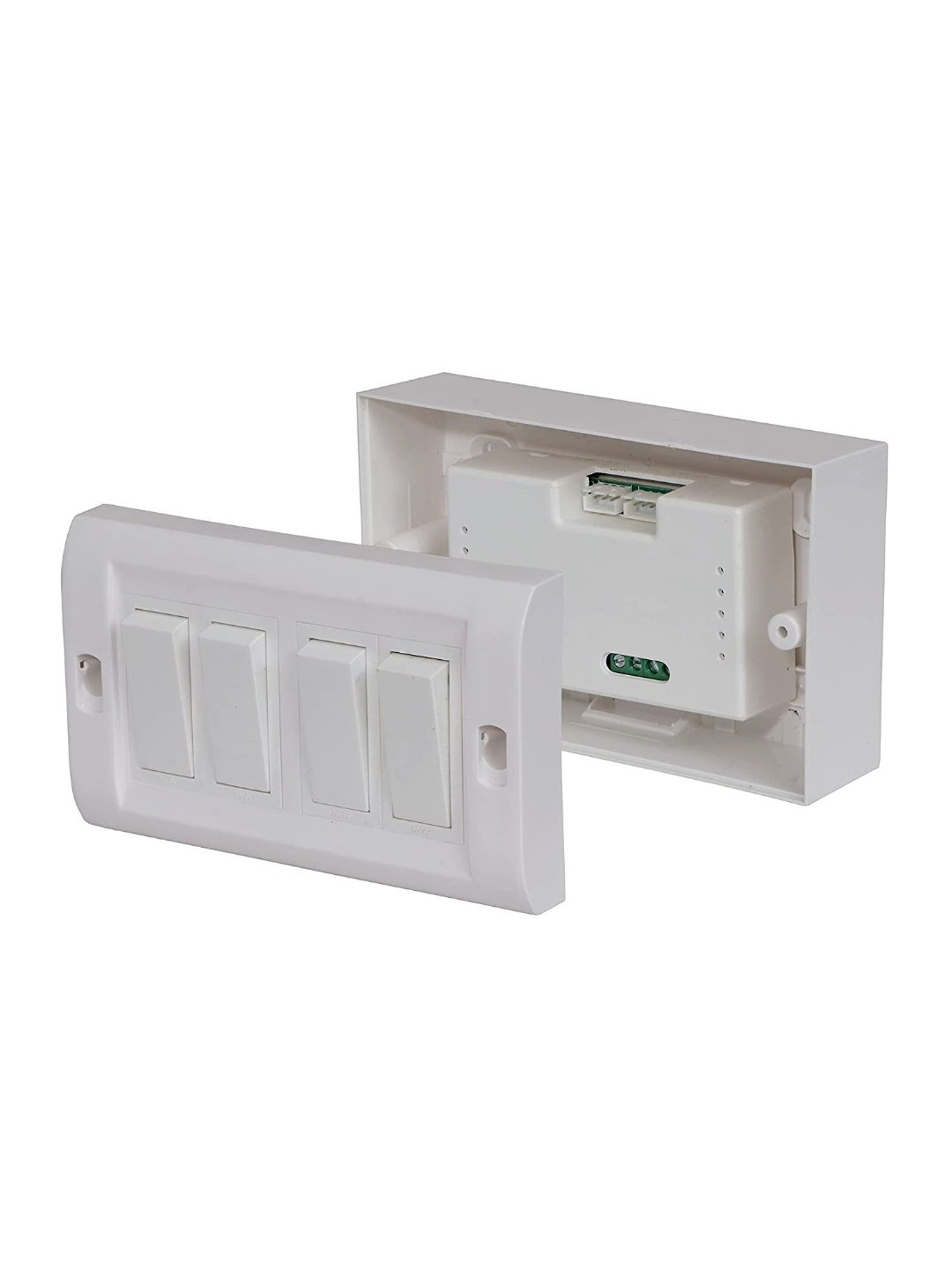 Teqooz WiFi 2 Node Smart Switch 10 Amp Each Retrofit (in-Wall) (White)