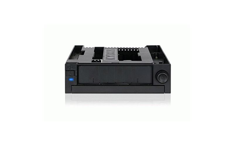 ICY DOCK DuoSwap Tray-Less 3.5??? SATA HDD Mobile Rack and Ultra-Slim 9.5mm Optical Disk Drive Bay for Hot Swap 5.25??? Bay - MB971SPO-B