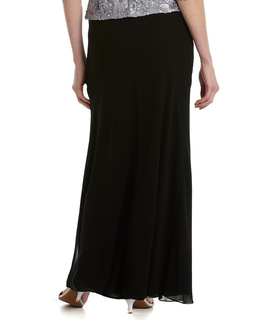 Alex Evenings Petite Chiffon A-Line Skirt