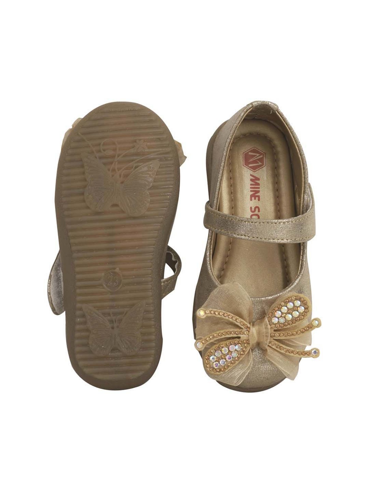Minesole Kids Golden Mary Jane Shoes