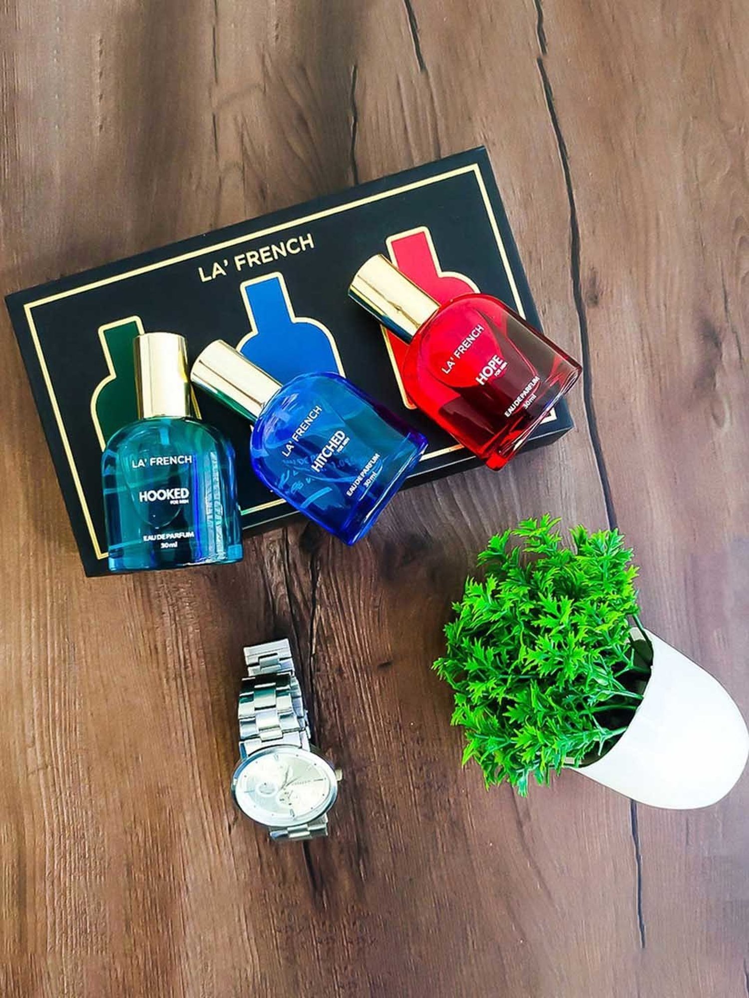 La'french Hooked, Hitched & Hope Eau de Parfum Gift Set for Men