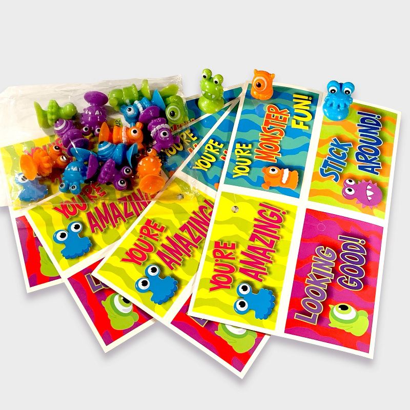 Mello Smello 16ct Suction Cup Monsters with Valentines