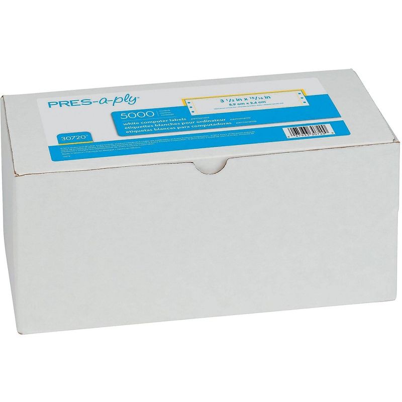 PRES-a-ply Dot Matrix Printer White Address Labels 15/16 x 3 1/2 White 5000/Box 30720